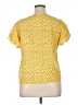 Unbranded 100% Polyester Polka Dots Yellow Short Sleeve Blouse Size XL - photo 2
