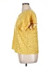 Unbranded 100% Polyester Polka Dots Yellow Short Sleeve Blouse Size XL - photo 5
