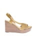 Farylrobin 100% Leather Gold Wedges Size 6 1/2 - photo 1