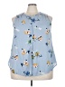Daniel Rainn Blue Sleeveless Blouse Size 2X - photo 1