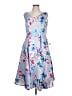 Alex Evenings Floral Blue Cocktail Dress Size 10 - photo 1