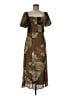 BCX 100% Polyester Camo Brown Cocktail Dress Size M - photo 1