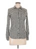 Love Tree 100% Rayon Houndstooth Black Long Sleeve Button-Down Shirt Size L - photo 1