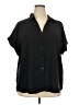 Shein Curve 100% Polyester Black Short Sleeve Blouse Size 20 Plus (4) - photo 1