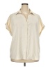 Shein Curve 100% Polyester Color Block Ivory Short Sleeve Blouse Size 20 Plus (4) - photo 1