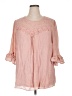 Fig & Flower Pink 3/4 Sleeve Blouse Size XL (estimated) - photo 1