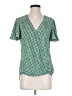 Max Studio 100% Polyester Green Short Sleeve Blouse Size S - photo 1