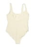 H&M Solid Ivory One Piece Swimsuit Size M - photo 2