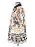 Unbranded Print Orange Short Sleeve Blouse Size M - photo 5