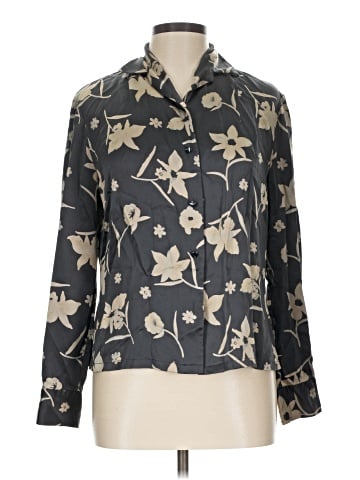 Tahari Long Sleeve Silk Top (view 1)