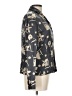 Tahari 100% Silk Floral Black Long Sleeve Silk Top Size 10 - photo 4