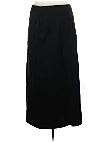 Madewell Linen-Cotton Blend Wrap Midi Skirt (view 2)
