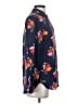 Boden 100% Silk Floral Blue Long Sleeve Silk Top Size 4 - photo 4