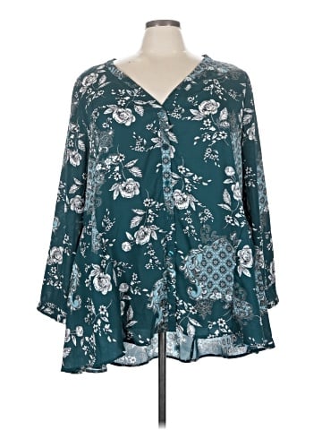Roaman's 3/4 Sleeve Blouse (view 1)