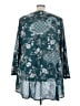 Roaman's 100% Polyester Teal 3/4 Sleeve Blouse Size 30 - photo 2