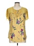 Daniel Rainn Yellow Short Sleeve Blouse Size L (petite) - photo 1