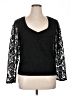 89th & Madison 100% Polyester Black 3/4 Sleeve Top Size XL - photo 1