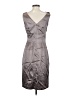Donna Ricco 100% Polyester Metallic Gray Cocktail Dress Size 4 - photo 2