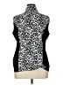 Weekends by Chico's Animal Print Silver Vest Size XL (3) - photo 2
