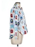 Ann Taylor LOFT Print Blue Long Sleeve Button-Down Shirt Size Lg Petite - photo 4