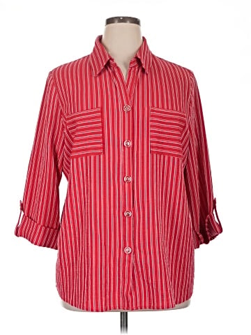 Draper's & Damon's 3/4 Sleeve Button-Down Shirt (view 1)
