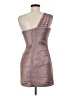 BCBGMAXAZRIA Metallic Silver Cocktail Dress Size 6 - photo 2