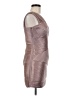 BCBGMAXAZRIA Metallic Silver Cocktail Dress Size 6 - photo 4