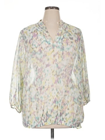 a.n.a. A New Approach 3/4 Sleeve Blouse (view 1)