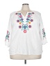 Talbots 100% Cotton White 3/4 Sleeve Blouse Size 3X - photo 1
