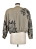 Linda Allard Ellen Tracy 100% Silk Floral Tan Jacket Size Med Petite - photo 2