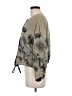 Linda Allard Ellen Tracy 100% Silk Floral Tan Jacket Size Med Petite - photo 5