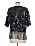 Timing 100% Polyester Silver 3/4 Sleeve Blouse Size M - photo 2