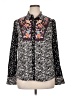 Floreat 100% Rayon Floral Black Long Sleeve Blouse Size 14 - photo 1