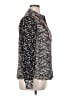Floreat 100% Rayon Floral Black Long Sleeve Blouse Size 14 - photo 4