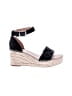 Nordstrom 100% Leather Black Wedges Size 8 1/2 - photo 1