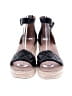 Nordstrom 100% Leather Black Wedges Size 8 1/2 - photo 2
