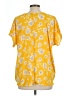 Mix by 41 Hawthorn 100% Polyester Yellow Short Sleeve Blouse Size L - photo 2