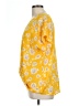 Mix by 41 Hawthorn 100% Polyester Yellow Short Sleeve Blouse Size L - photo 5