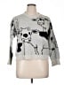 Unbranded Graphic Gray Pullover Sweater Size XL (estimated) - photo 1