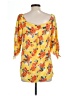 Status by Chenault Yellow 3/4 Sleeve Blouse Size L - photo 2