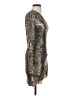 Dress the Population Metallic Silver Cocktail Dress Size XS - photo 4