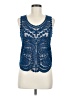 Baraschi 100% Nylon Blue Sleeveless Blouse Size M - photo 1