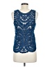 Baraschi 100% Nylon Blue Sleeveless Blouse Size M - photo 2