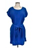 Pink Rose 100% Polyester Blue Casual Dress Size L - photo 1