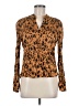 Cloth & Stone Animal Print Brown Long Sleeve Blouse Size M - photo 1