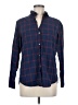Grayson 100% Cotton Plaid Blue Long Sleeve Button-Down Shirt Size Med (3) - photo 1