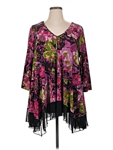 Nina Leonard 3/4 Sleeve Blouse (view 1)
