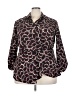 Jessica London 100% Polyester Multi Color Black 3/4 Sleeve Blouse Size 22 - photo 1