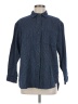 Eddie Bauer 100% Cotton Chevron-herringbone Blue Long Sleeve Button-Down Shirt Size M (petite) - photo 1