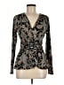 Venus Paisley Black Long Sleeve Blouse Size M - photo 1